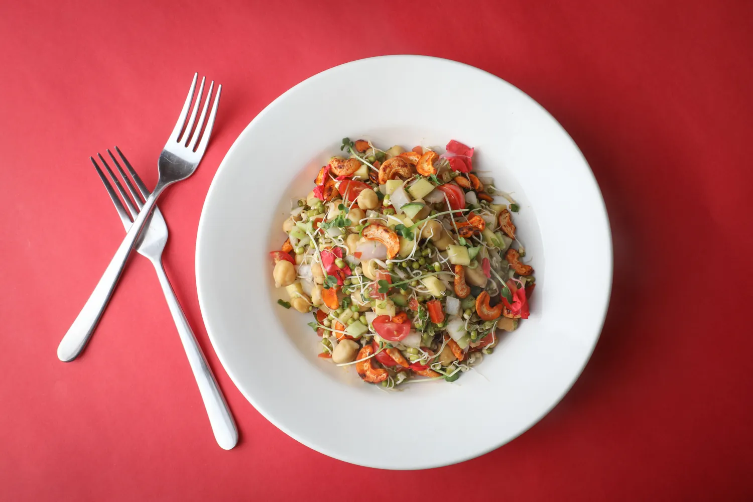 Food: plated salad