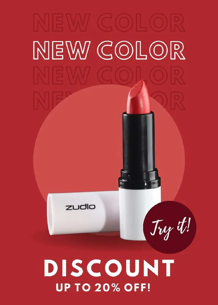 Cosmetics ad layout